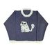 Retro European American Style Trendy Sweater Knitwear Animal Print Jacquard Cute Loose Long Sleeved Women's Top_ecoleips.com