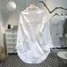 Women’s Clothing Cotton white shirt women's long sleeved inner wear fashionable autumn and winter loose casual ladies long sleeved shirt_ecoleips.com