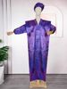 Women's Clothing Muslim Jacquard Loose Fitting Long Robe Large Size Dress Headscarf_ecoleips.com