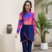 Women's Clothing Conservative Women's Tie Dye Swimsuit Three Piece Set Long Sleeved Top Tight Fitting Long Pants Swim Cap Classic Stylish_ecoleips.com