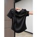 Women's Clothing Women's Style Bow Short Sleeve T-Shirt Pink Stylish Versatile Summer Top For Formal & Casual For Women_ecoleips.com
