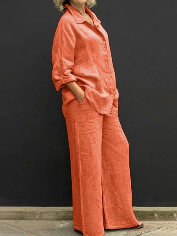 Women's Casual Shirt Set Urban Style Clothing For Commuting Suitable_ecoleips.com