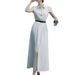 2026 New Spring Women's Clothing, Cross-Border European And American Des, Slim-Fit Elegant Solid Color French Long_ecoleips.com