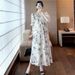 Maternity Summer Outfit For Going Out, Nursing Mid-Length Sweet Age-Reducing Gentle Dress, Slimming Design Cotton Dress_ecoleips.com
