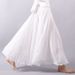 K Women's New Half Length Skirt, Solid Color Long Skirt, Loose And Oversized Skirt, Pleated A-line Skirt_ecoleips.com