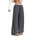 Women's Retro Trendy Casual Pants Flowy Loose Wide Leg Trousers European American Style Summer New Wholesale_ecoleips.com