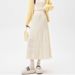 Autumn/Winter Knit Midi Skirt for Women with Fringed Trim Long Elastic Waist A-Line Silhouette Fashionable Versatile Covering Hips_ecoleips.com