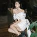 Women's Clothing Light Wedding Dress Bride Simple Retro Satin One Shoulder Welcoming Out Of The Door Yarn Short White Engagement Dress Skirt_ecoleips.com