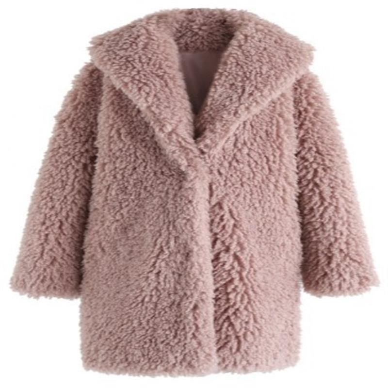 Women's Clothing Faux Wool Coat – Stylish Long Sleeve Outerwear In 5 Colors (Gray/Black/Beige/Rust/Khaki, XS-XL)_ecoleips.com
