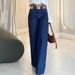 Women's Clothing Women's Retro Minimalist High-Waisted Slimming Straight Leg Casual Jeans No Belt For Formal & Casual For Women_ecoleips.com