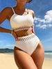 Verve Qianmo Clothing 2024 High Waist Two-Piece Swimsuit For Women, New Multicolor Bikini, Sexy Bikini_ecoleips.com