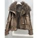 Women's Clothing Rabbit Fur Coat With Shearling Collar Slim Fit Winter Jacket Long Sleeve Elegant Office Wear (Black, Wine Red, Purple, Coffee)_ecoleips.com