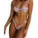 Sexy Underwire Bikini Set – High-Waisted & Backless Two-Piece Swimwear (S-L, Polyester-Spandex, Adjustable Ties, Tropical Print)_ecoleips.com