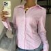 Women's Elegant Striped Long Sleeve Shirt Belted Waist Tie Office Casual Wear Top_ecoleips.com