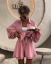 K Women's Long Sleeved Shirt, Ruffled Shorts, Casual And Fashionable Suit For Women_ecoleips.com