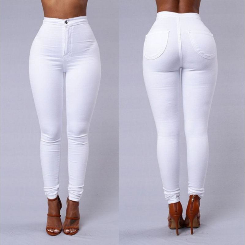 Stretchy Candy Color Slim Fit Casual Pants - Polyester & Cotton Blend, Comfortable & Stylish For Women & Men_ecoleips.com
