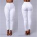 Stretchy Candy Color Slim Fit Casual Pants - Polyester & Cotton Blend, Comfortable & Stylish For Women & Men_ecoleips.com