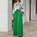 Women's Elegant Printed Shirt And Wide Leg Pants Set Fashion Casual Autumn_ecoleips.com