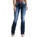 Women's Slim Fit Stretch Denim Jeans – High Waist Comfortable Casual Jeans With Embroidery Detail_ecoleips.com