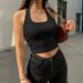 Women's Clothing Girl Halter Neck Backless Small Sling Female Slim Short Navel Exposed Solid Color Thread Versatile Short Top Trendy Summer_ecoleips.com