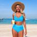 Women's Clothing High-Elasticity Bikini Set – Quick-Dry Nylon Blend (S-XL, Black/Teal/Orange)_ecoleips.com
