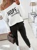 2025 Spring And Autumn New European And American One Word Collar Letter Printed Pocket Casual Long Sleeve Casual Set_ecoleips.com