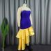 Women's Clothing Personality Contrast Color Dress Elegant Style Tube Top Sleeveless Dress Dresses_ecoleips.com