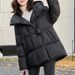 Women's Short Puffer Jacket With Duck Down Filling, Warm Winter Coat, Lightweight & Stylish, Stand Collar, Zipper Closure, Multiple Colors_ecoleips.com