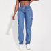 2025 new cross border foreign trade American retro mid waist multi pocket workwear jeans for women casual straight pants_ecoleips.com