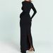 Fashion Elegant Women Long Dress Hollow Out Slim Fitted Long Sleeve Casual Daily Formal Party Long Dress For Female 2024 New Arrival_ecoleips.com