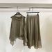 Elegant Asymmetrical Tie-Neck Blouse With Flowy Sleeves & Relaxed Fit | Breathable Ramie Blend Fabric | Minimalist Style For Women_ecoleips.com