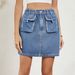 Women's Clothing Spring And Summer New Washed Elastic Waist Denim Short Skirt Skirt_ecoleips.com