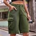 Women's Clothing Summer New Elastic Waist Denim Workwear Shorts Trend_ecoleips.com