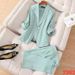 Women's Professional Three Quarter Sleeve Suit Jacket Thin Style Temperament High End Work Clothes For Spring Summer Goddess Celebrity Look_ecoleips.com