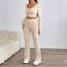 AD634 New Cross-Border Nude-Feel Fashionable Casual High-Waisted Fitness Wear For Women Sports Running Yoga Set_ecoleips.com