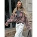 This Pink Checkered Long-Sleeved Shirt For Autumn And Winter Is Fashionable, Unique And Versatile. It's A Feminine Check_ecoleips.com