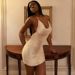 Women's Tassel Halter Neck Deep V Neck Bodycon Dress Fashion Sexy Hot Girl Autumn Winter European American Style_ecoleips.com
