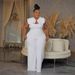 Women's Clothing Sexy Large Size Suspender Lace Elastic Slim Fit Wide Leg Jumpsuit_ecoleips.com
