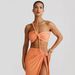 Elegant Sleeveless Side Slit Summer Dress For Women Simple Sexy Corset-Style Dress Backless Design Lightweight & Comfortable Fabric_ecoleips.com