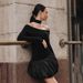 WG133 Creative Design 2025 Summer Sexy Style Private For Ladies, Strapless Off-Shoulder Puffy Skirt Dress_ecoleips.com