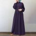 Women’s Clothing spring casual national style retro women's cardigan round neck swing dress origin source_ecoleips.com
