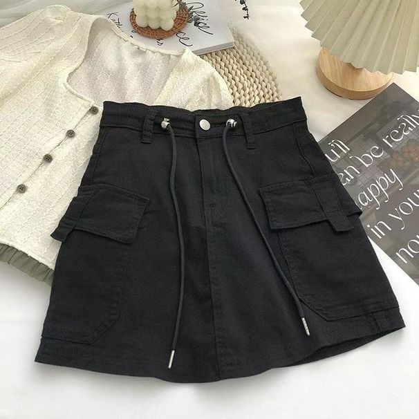 ng2510292 Plus Size Pure Desire Slim High Waist Denim Women 2025 Summer Hot Girl Fashion Retro Slimming Short Skirt_ecoleips.com