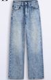 Women's Clothing High Waist Washed Retro Straight Jeans_ecoleips.com