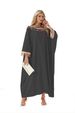 plus Size Middle Eastern Women's Elegant Long Dress Arabian Dubai Robes Saudi Arabia Travel Outfit Polyester_ecoleips.com