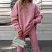 Women's Clothing Autumn New Ins Trend Women's Round Neck Irregular Tight Long Sleeve Sweater Fashion Suit_ecoleips.com