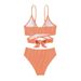 Bikini Swimsuit 2026 New Solid Color Lace-up Split Swimsuit Women's Suspender Bikini_ecoleips.com