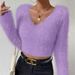 Women's Clothing Spring And Summer Pleated Oblique Collar V Neck Sexy Tops Women's Short Sleeved T Shirt_ecoleips.com