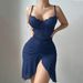 New Black Lingerie Set Sexy See through Lace Nightgown Long Skirt with Slit Bodycon Sleep & Lounge Women's Clothing_ecoleips.com