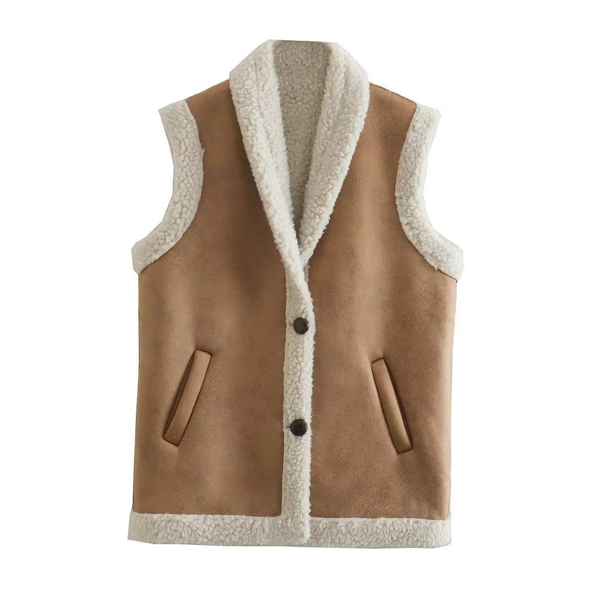 Aria Basics 2023 Autumn/Winter New Women's Fashion Cross-Border Foreign Trade Wholesale European And American Ins Suede Warm_ecoleips.com