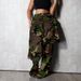 Women's Camouflage Distressed Patchwork Monkey Ripped Straight Leg Jeans Fashion Autumn Winter European American Style LD25251_ecoleips.com